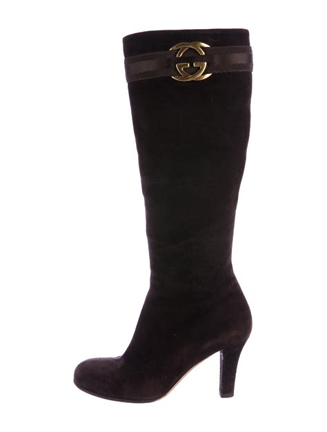 gucci suede knee high boots|Gucci knee high boots price.